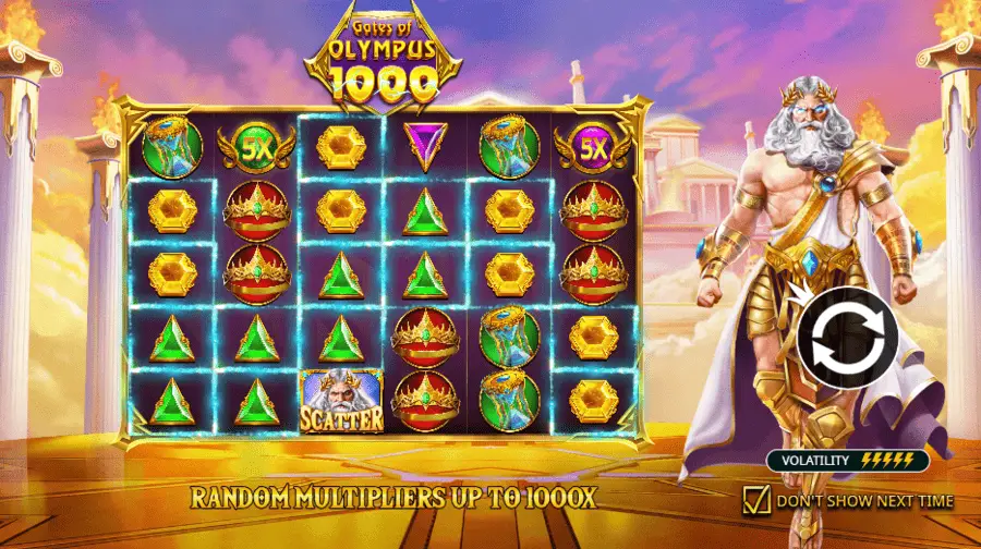 Poorten van Olympus 1000 Slots